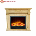 高い耐久性の自然な石造り暖炉、ベージュ白い大理石の火の環境