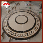 贅沢な宮殿の設計ウォーター ジェットの円形浮彫りの大理石の床タイルの設計