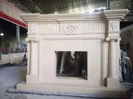 30mmの環境のインスピレーション中の厚く白い大理石のタイルの暖炉のマントルピース