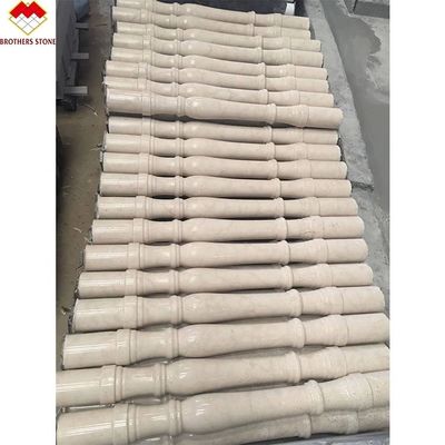 ホワイトオニックスマーブルストーングランイト レンディング ハンドレール バラスタ バルストラド アパートの階段