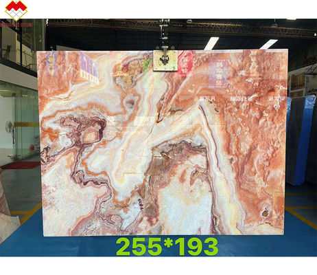 モダンデザイン レッド ドラゴン ジャード オニックス スラブ 壁板 床タイル グレード 装飾