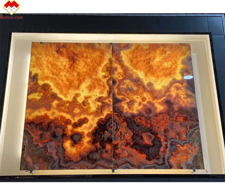 モダンデザイン レッド ドラゴン ジャード オニックス スラブ 壁板 床タイル グレード 装飾