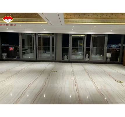 モダンなホテルデザインスタイル 透明な白い玉玉大理石板 壁と床用