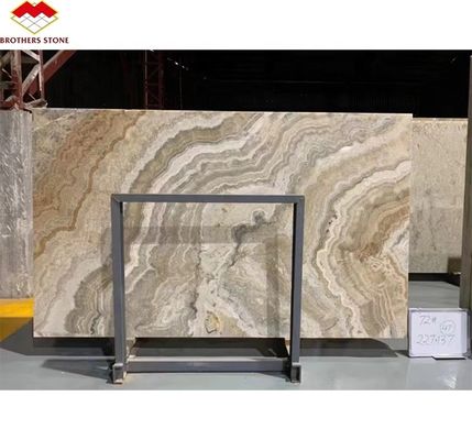 ポリッシュ 透き通る オニックス ストーン 現代のデザイン 天然のバックライト 玉墨 マルブル ビッグ スラブ