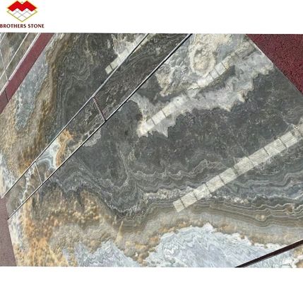 ポリッシュ 透き通る オニックス ストーン 現代のデザイン 天然のバックライト 玉墨 マルブル ビッグ スラブ