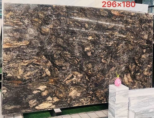 カスタマイズされた高級黒金静脈 クォーツイト石 台所と浴室のためのバニティトップ