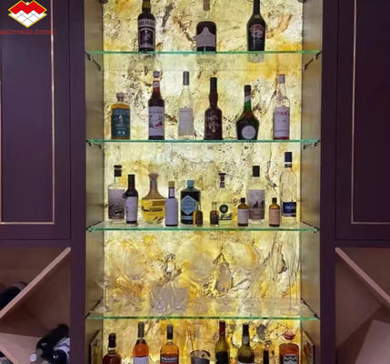 ヴィラやホテルにおける現代的な室内装飾のための超薄型バックライトの石パネル