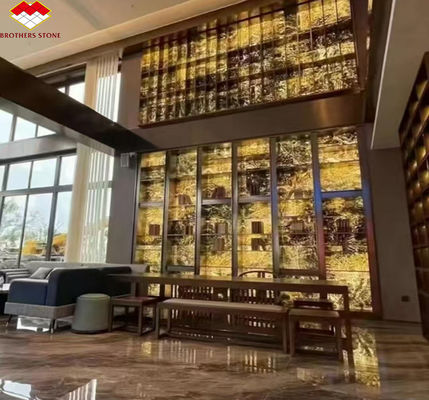 ヴィラやホテルにおける現代的な室内装飾のための超薄型バックライトの石パネル