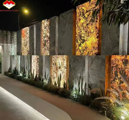 ヴィラやホテルにおける現代的な室内装飾のための超薄型バックライトの石パネル