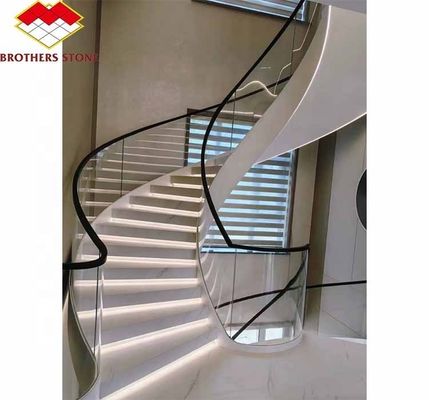 内装用 天然大理石の螺旋階段 細工された尺寸に合わせて切った脚台と現代的なスタイル