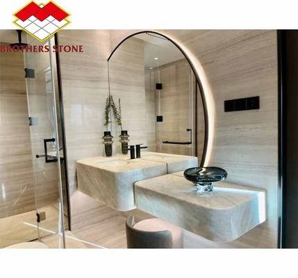 設計された床壁パネル/板 灰色木の穀物大理石で,カスタマイズされたスタイル