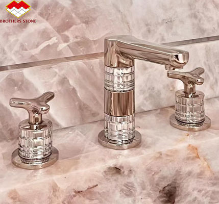 豪華な現代的なホテルの浴室シンクデザインのための大きなスラブ磨き水晶大理石