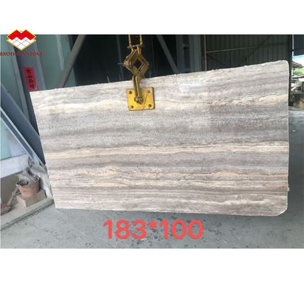 ホテル・ヴィラのためのトラベルティン・マーブルタイル 磨いた銀石 装飾