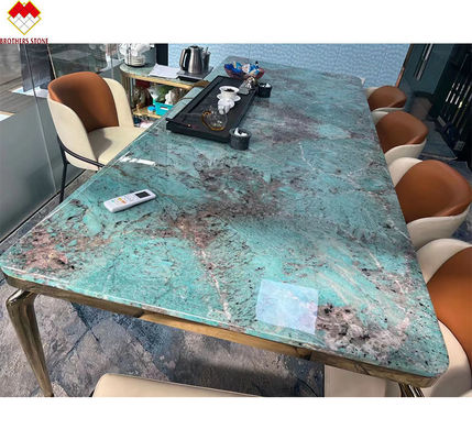 グアテマラ グリーン マルブル ディナーテーブル ビラのためのコーヒーテーブル