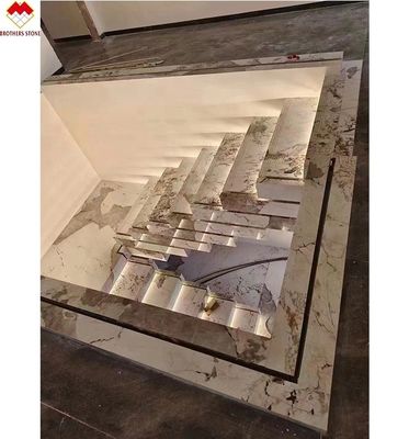 カスタマイズされたマット表面仕上げ 人気MOHS 6-7硬さ シンタールされた石の階段ケース