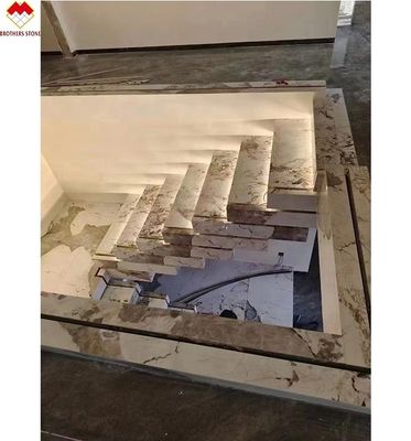 カスタマイズされたマット表面仕上げ 人気MOHS 6-7硬さ シンタールされた石の階段ケース