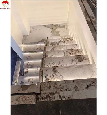 カスタマイズされたマット表面仕上げ 人気MOHS 6-7硬さ シンタールされた石の階段ケース