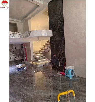 カスタマイズされたマット表面仕上げ 人気MOHS 6-7硬さ シンタールされた石の階段ケース