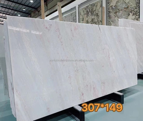 モダンデザイン ビラ 透明 輝く ローズ レインボー オニックス マルブル スラブ