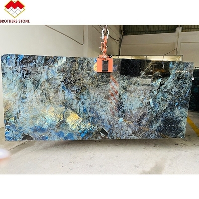 15-18mm 厚さ 青色バヒア大理石透明水晶青色オニックス大理石タイル