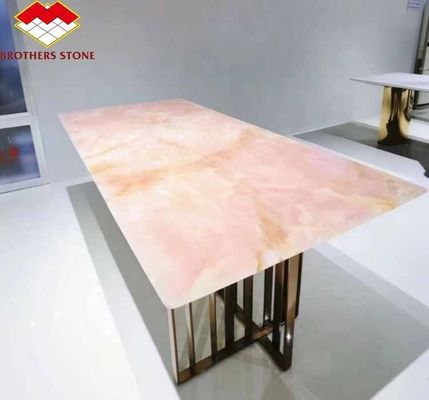 マット 表面仕上げ テーブルと壁のアプリケーションのための現代ピンクオニックス石