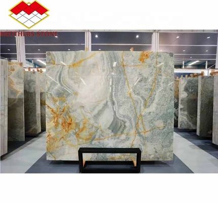 現代のバックライト 緑色オニックス石 スラブ サイズに切り取られた玉石 リビングルームの壁の価格 グラフィックデザイン