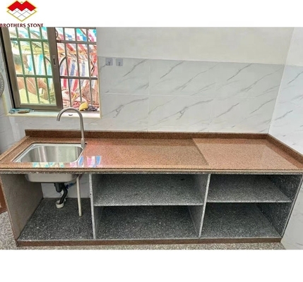 現代 磨き 磨き 中国 天然 石 キッチン カウンター トップ サイズ に 切る 赤 グラニート 石