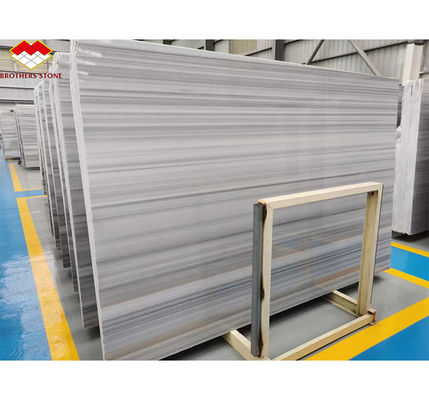 スターグレー大理石型カルサイト石 洗面台用バニティ盆とシンクのための磨きタイル