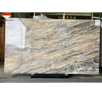 ベネチア ブラウン カルサイト石 丸い食卓セットや家具に最適