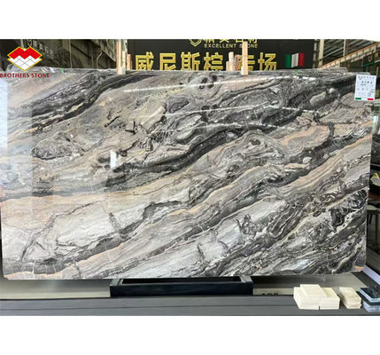 ベネチア ブラウン カルサイト石 丸い食卓セットや家具に最適