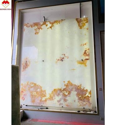 直接販売 滑らかな透明 バックライト マルブル 白オニックス 赤花トップグレード