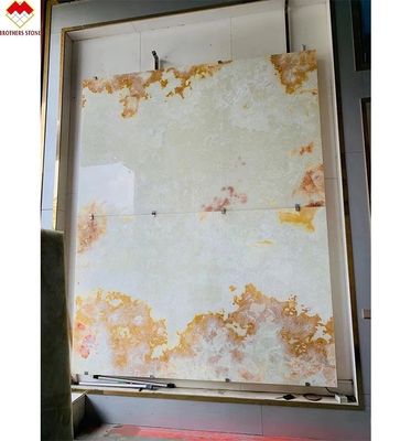 直接販売 滑らかな透明 バックライト マルブル 白オニックス 赤花トップグレード