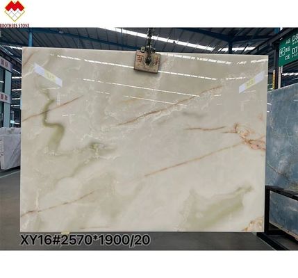 直接販売 滑らかな透明 バックライト マルブル 白オニックス 赤花トップグレード