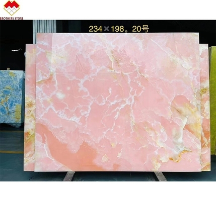 ビラ 壁 床 の ため の ピンク オニックス 石 透き通る 薄い ピンク 玉 石 石 quartz