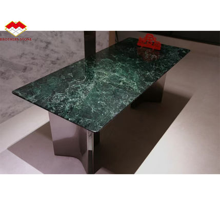 カルサイト ダークグリーン大理石 モダンデザイン ビラ 浴室 シンク ダイニングテーブル