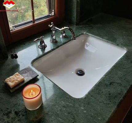 カルサイト ダークグリーン大理石 モダンデザイン ビラ 浴室 シンク ダイニングテーブル