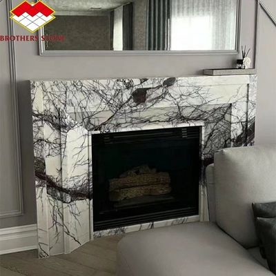 屋内においしい雪梅の壁炉 ヨーク家用アーチ式フランス式ストーンで囲まれ