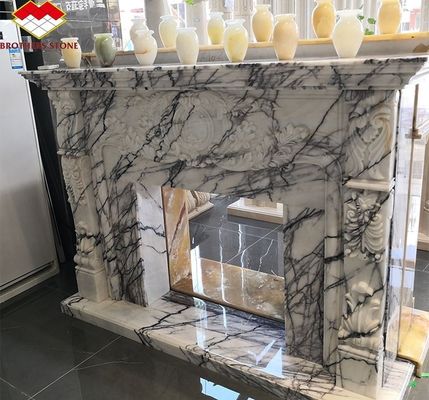 屋内においしい雪梅の壁炉 ヨーク家用アーチ式フランス式ストーンで囲まれ