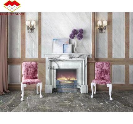 屋内においしい雪梅の壁炉 ヨーク家用アーチ式フランス式ストーンで囲まれ