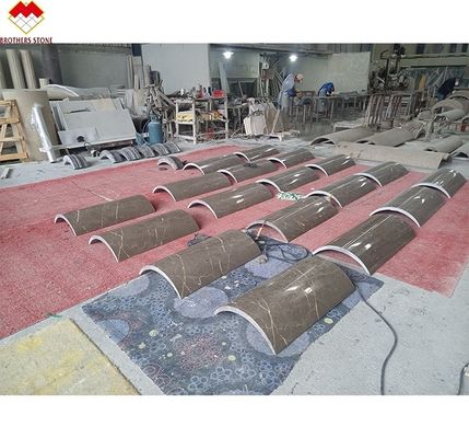 モダンデザイン オーダーメイド グレー・マーブル・コラム コーディニング・アーチ ホール・マーブル・ピラー デザイン