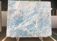 バックリットの壁パネルの半透明な水晶瑪瑙の石の青い大理石のオニックスの平板